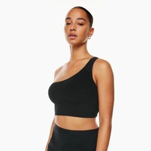 Babaton Sculpt Knit One-Shoulder Cropped Tank